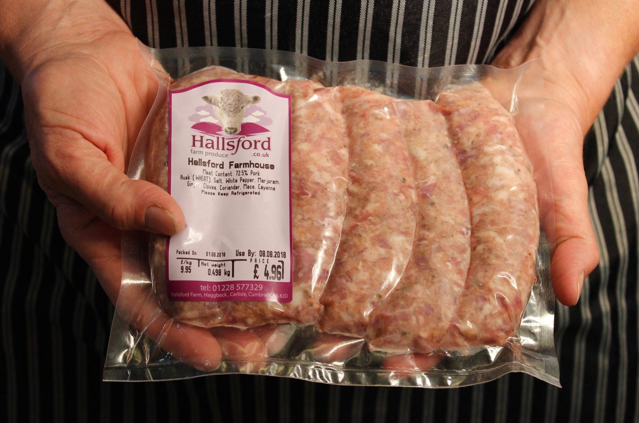Farmhouse Sausage (preservative free) 500g » Hallsford Farm Produce